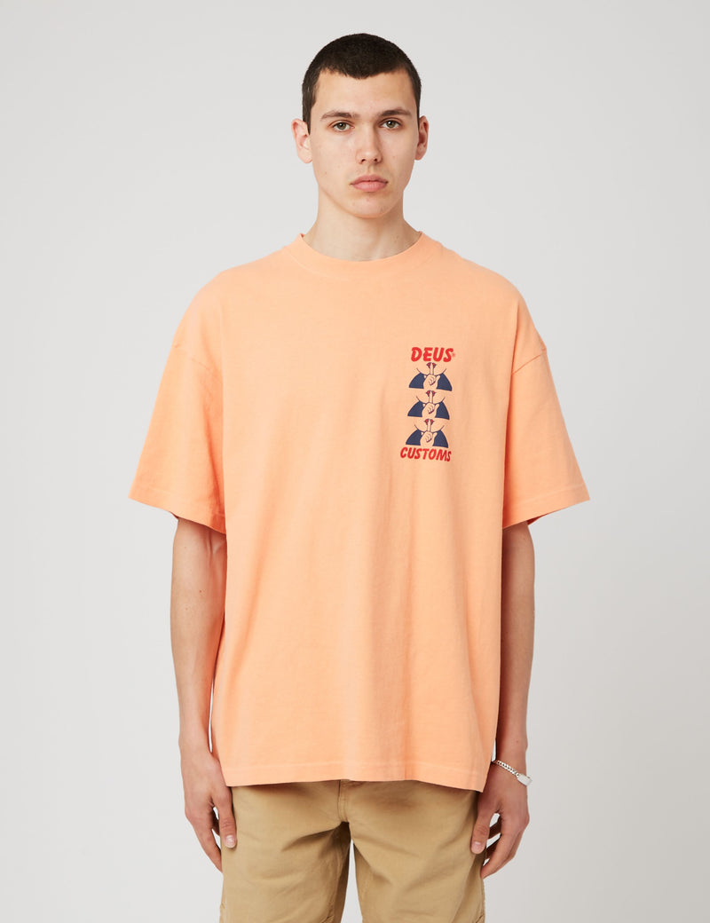 Deus Ex Machina Posy T-Shirt - Sunkist-Orange