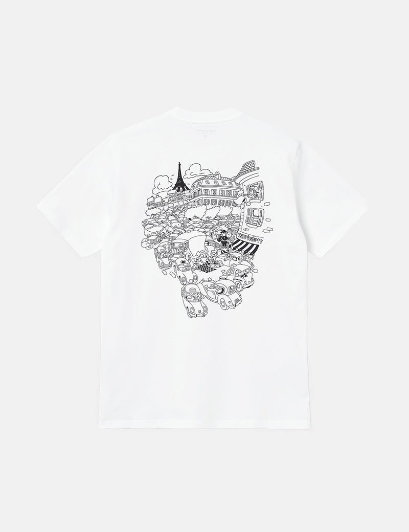 T-Shirt Carhartt-WIP Picnic in Paris - Blanc