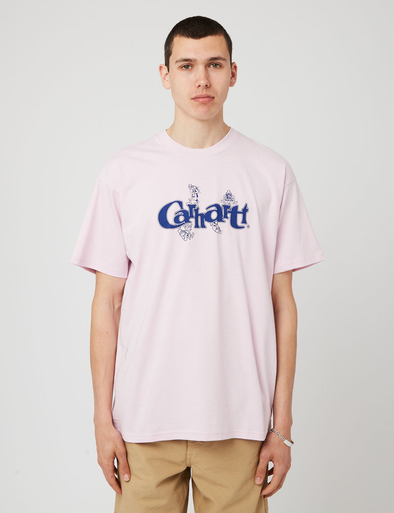 T-shirt Carhartt-WIP Repairs - Pale Quartz/Gulf